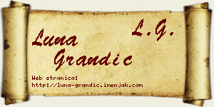 Luna Grandić vizit kartica